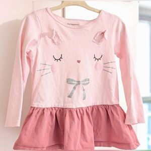 First Impressions Pink Peplum Long Sleeve Top Size 24 Months